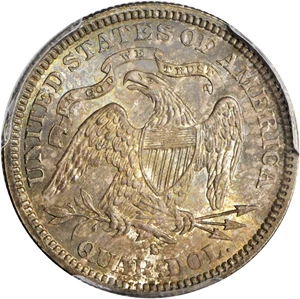 image for: 1877-S/S Liberty Seated Quarter. S/Horizontal S. MS-65 (PCGS).