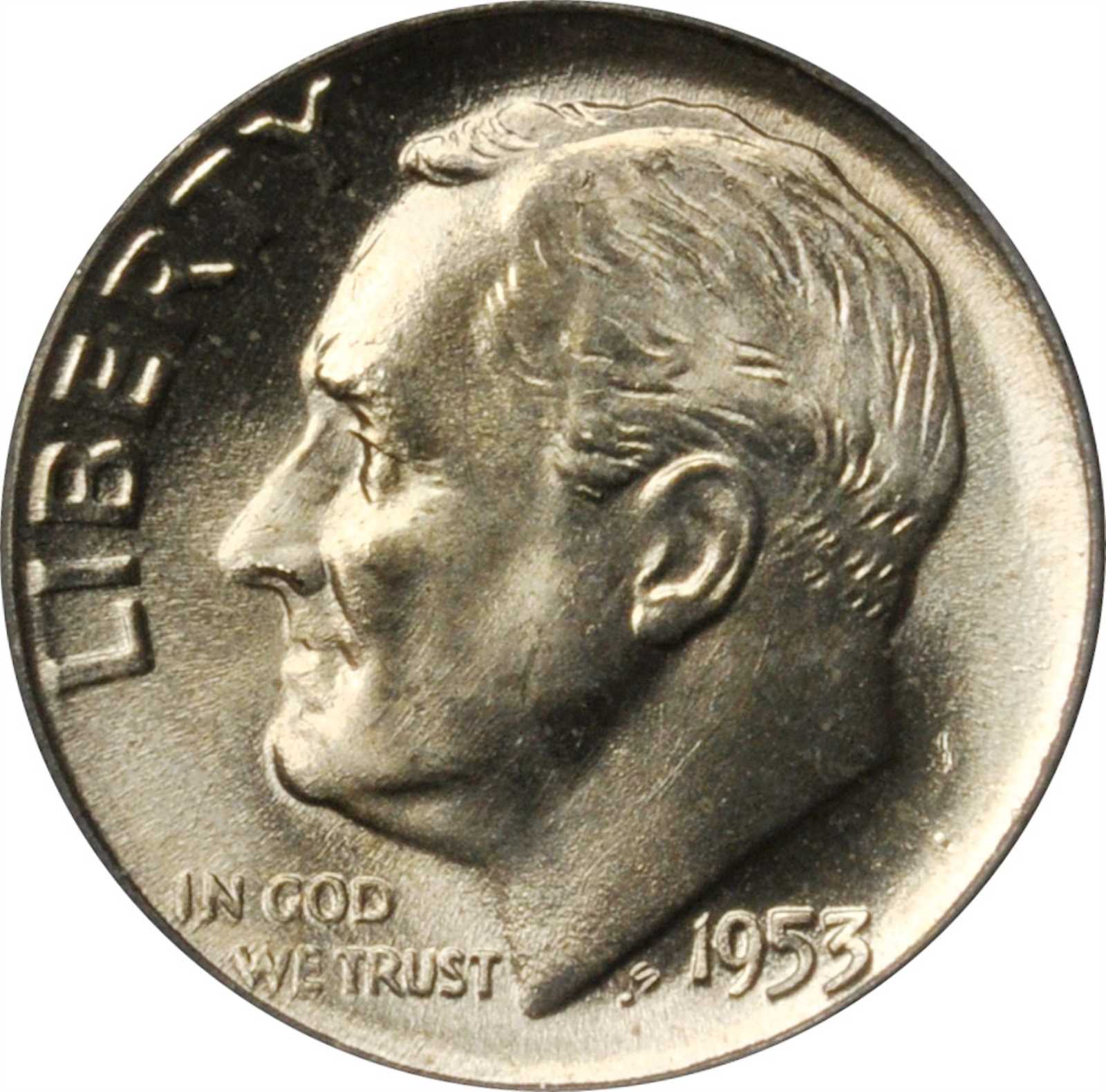 image for: 1953 Roosevelt Dime. MS-66 FB (PCGS).
