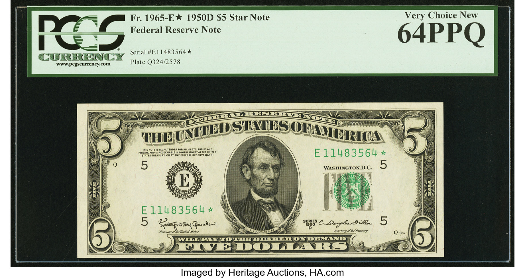 1950D $5 Replacement, Richmond (Fr. 1965E*)