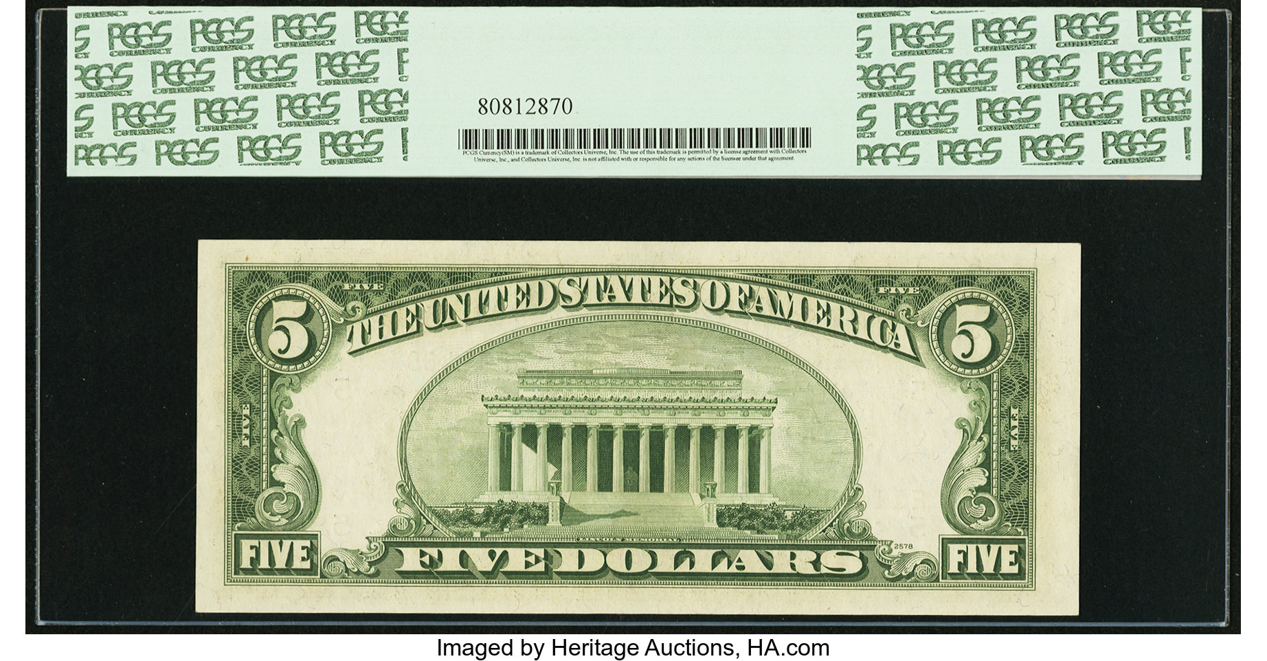 image for: Fr. 1965-E* $5 1950D Federal Reserve Star Note. PCGS Very Choice New 64PPQ....