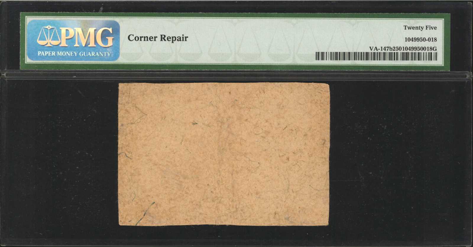 image for: VA-147b. Virginia. May 4, 1778. $5. PMG Very Fine 25.