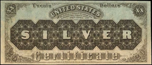 image for: Friedberg 307 (W-2153). 1878 $20 Silver Certificate. PCGS Currency Very Fine 35.