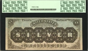 image for: Friedberg 307 (W-2153). 1878 $20 Silver Certificate. PCGS Currency Very Fine 35.