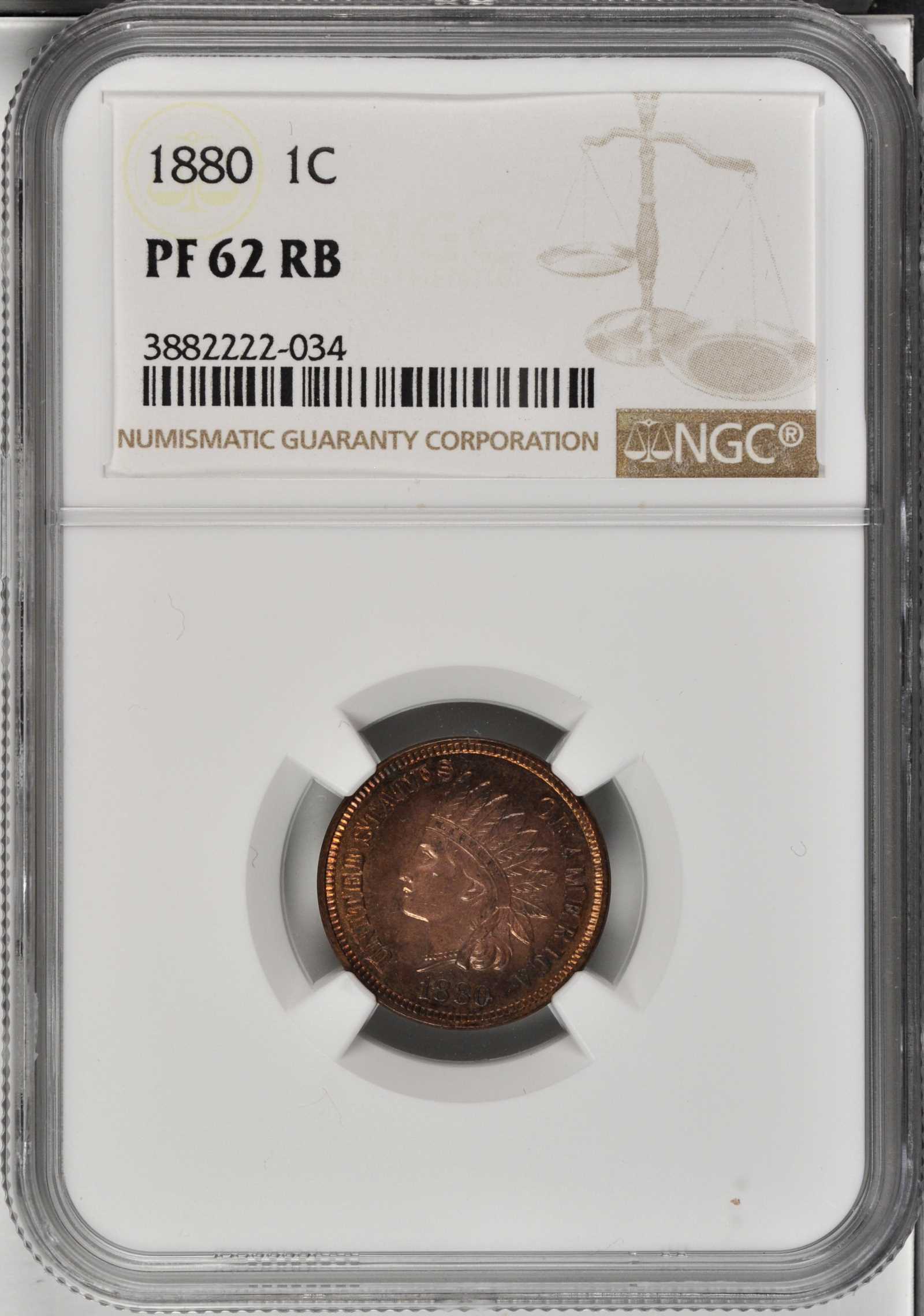1880 1c PR RB PR60 RB thumbnail 5