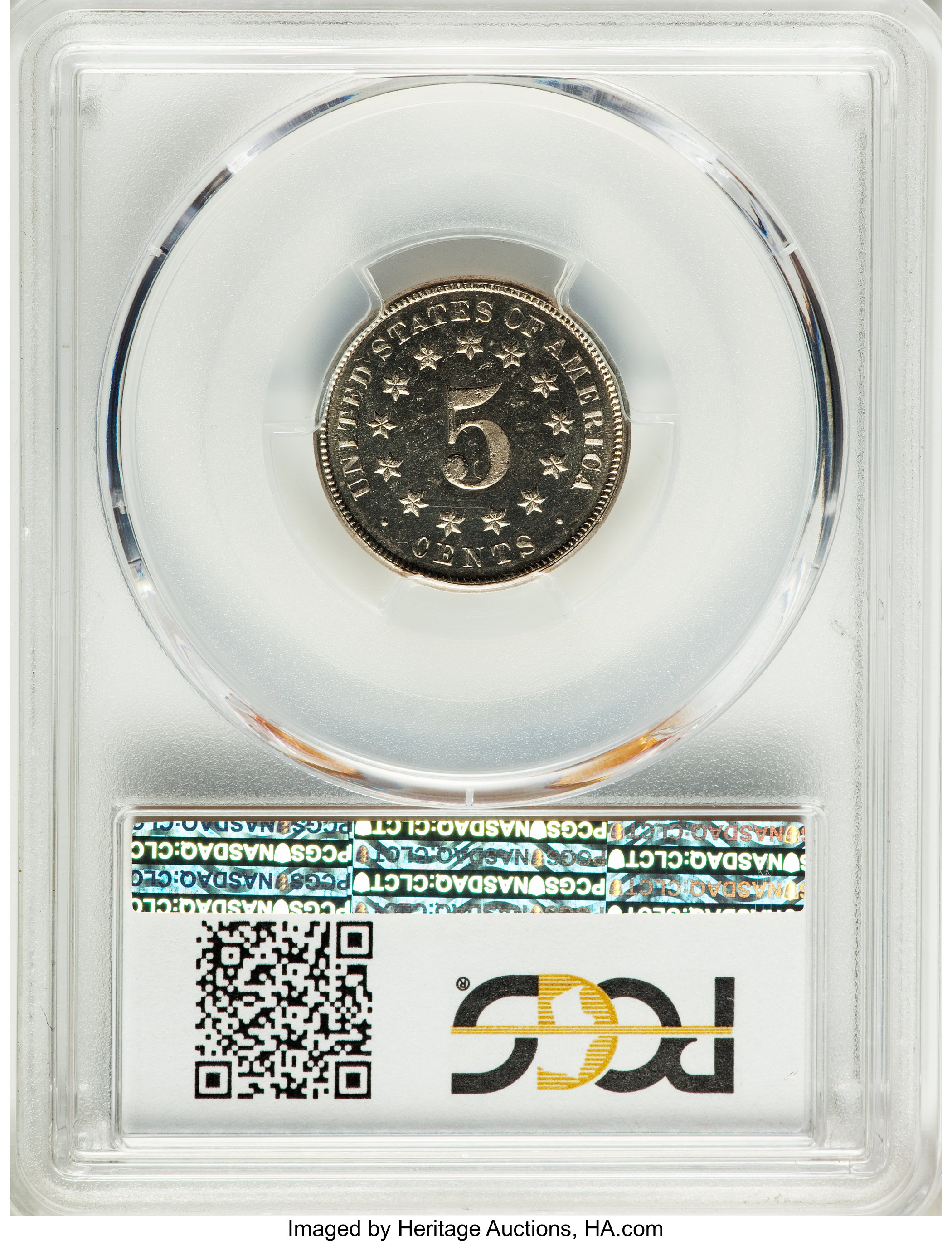 1877 5c PR CAM PR64 CAM CAC thumbnail 6