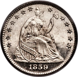 image for: 1859 H10C PR65 Cameo PCGS....