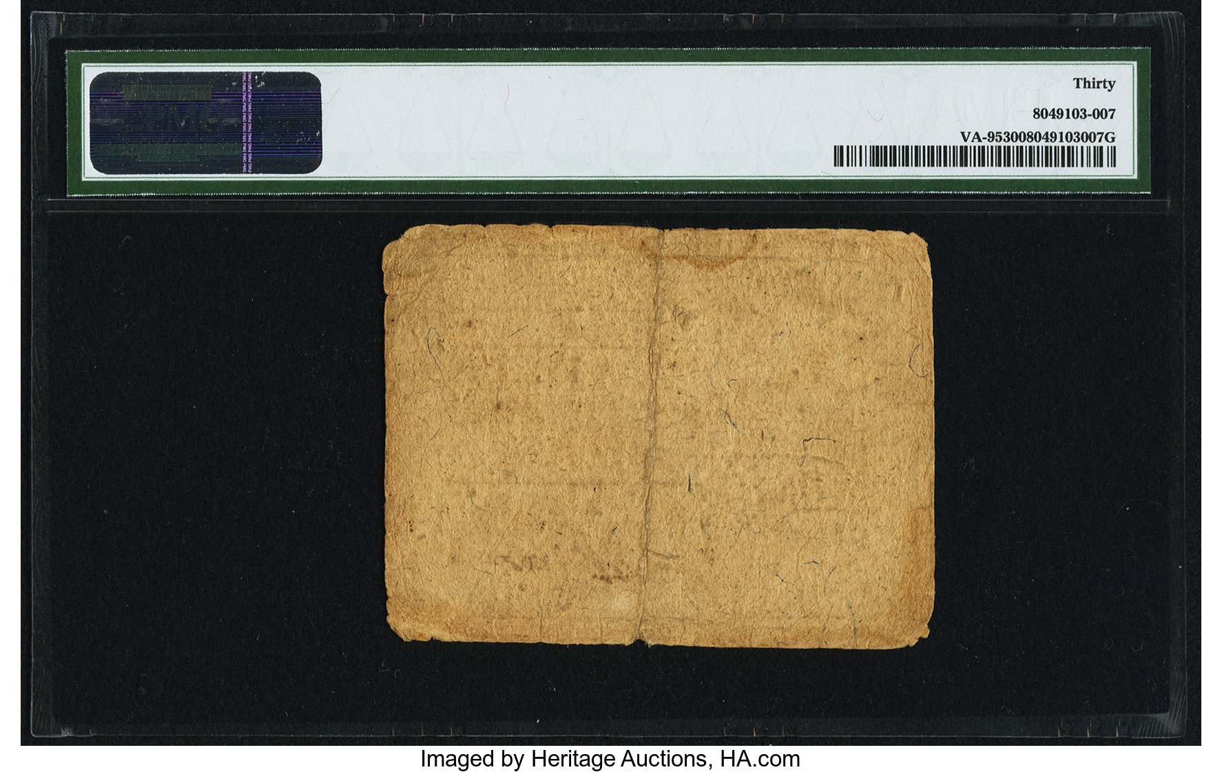 image for: Virginia May 6, 1776 12s 6d PMG Very Fine 30....
