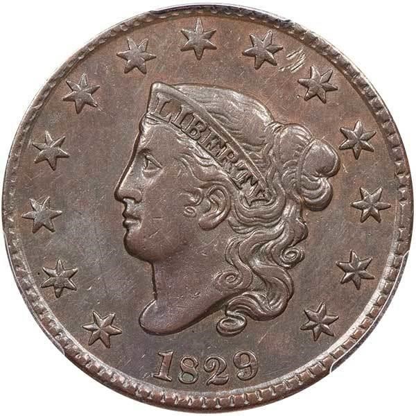 image for: L1C 1829 MEDIUM LETTERS. PCGS XF45