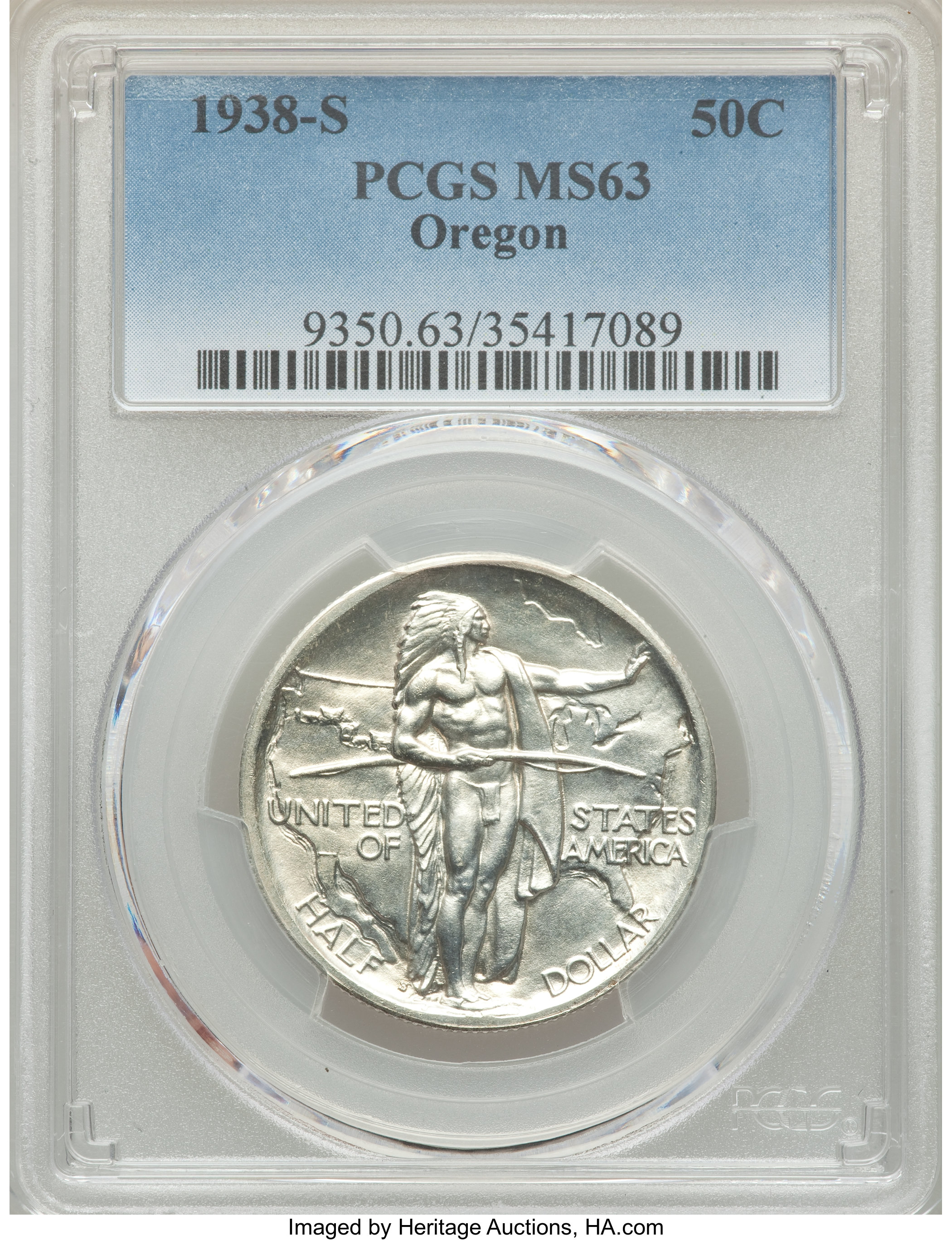 1938-S 50c Oregon Trail AU55 thumbnail 14