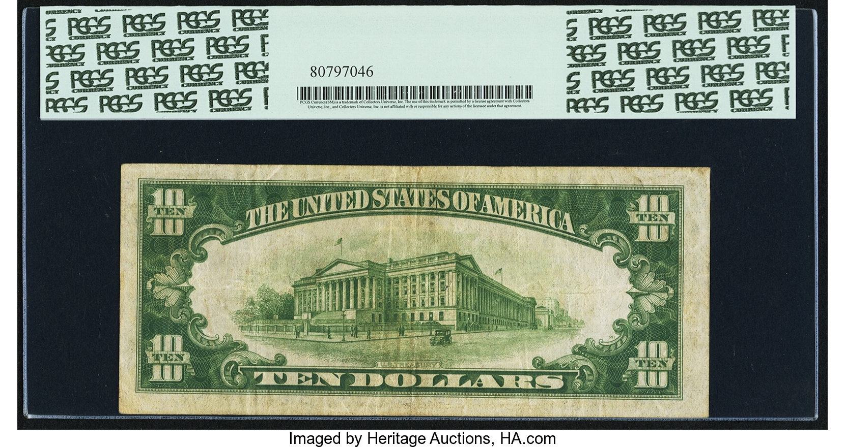image for: Fr. 2005-I* $10 1934 Dark Green Seal Federal Reserve Star Note. PCGS Very Fine 20....