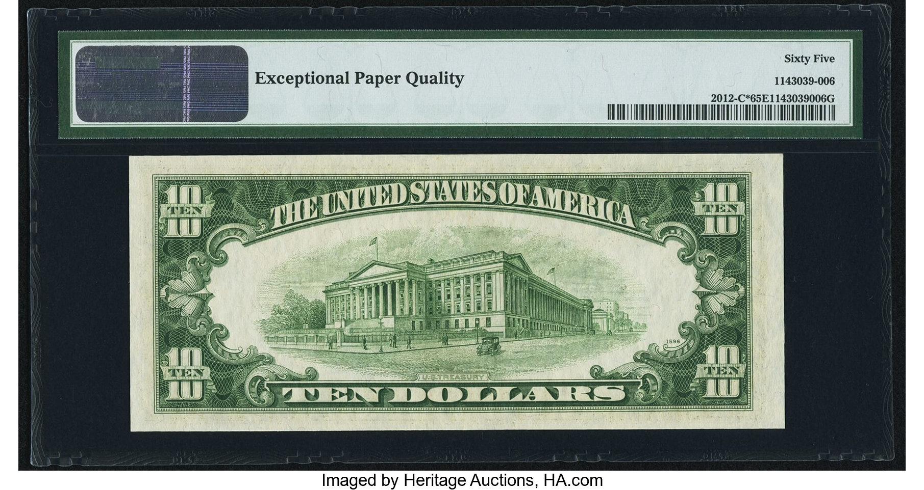 image for: Fr. 2012-C* $10 1950B Federal Reserve Star Note. PMG Gem Uncirculated 65 EPQ....