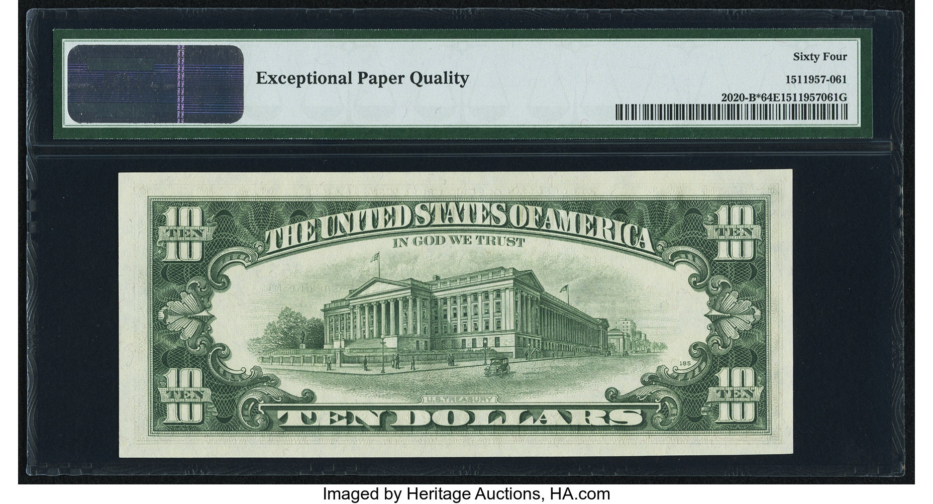 image for: Fr. 2020-B* $10 1969B Federal Reserve Star Note. PMG Choice Uncirculated 64 EPQ....