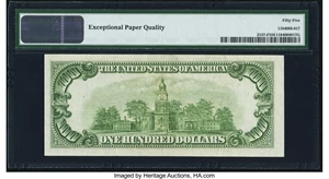 image for: Fr. 2157-F $100 1950 Federal Reserve Note. PMG About Uncirculated 55 EPQ....