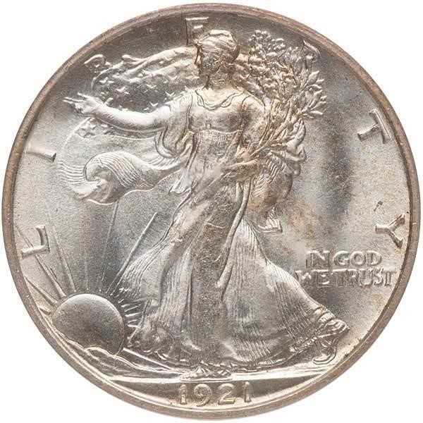 1921 S Walking Liberty Half Dollar Coin Pricing Guide | The Greysheet