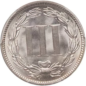 image for: 3CN 1889 PCGS MS67 CAC