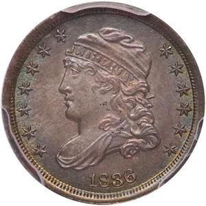 image for: H10C 1836 LARGE 5C. PCGS MS66 CAC