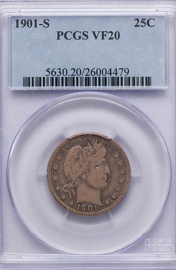 1901-S 25c VF20 thumbnail 3