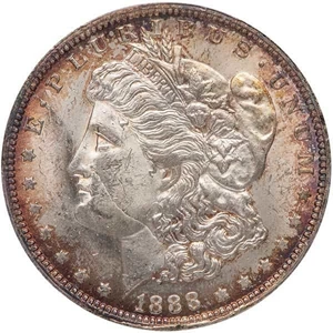 image for: $1 1888-O VAM 1-B. SCARFACE. PCGS MS63