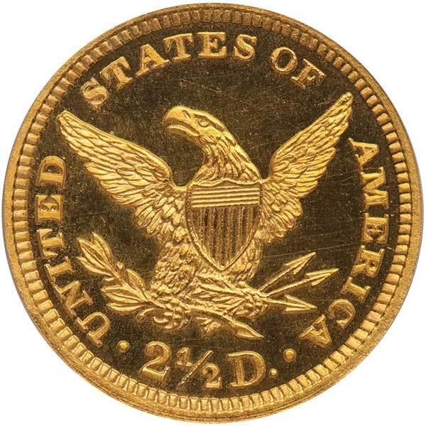 image for: $2.50 1866 PCGS PR65 DCAM CAC