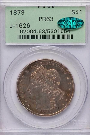 image for: $1 1879 J-1626. PCGS PR63 CAC