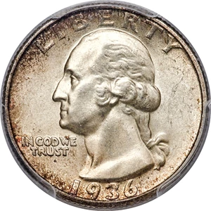 image for: 1936 25C Doubled Die Obverse, FS-101, MS66 PCGS....