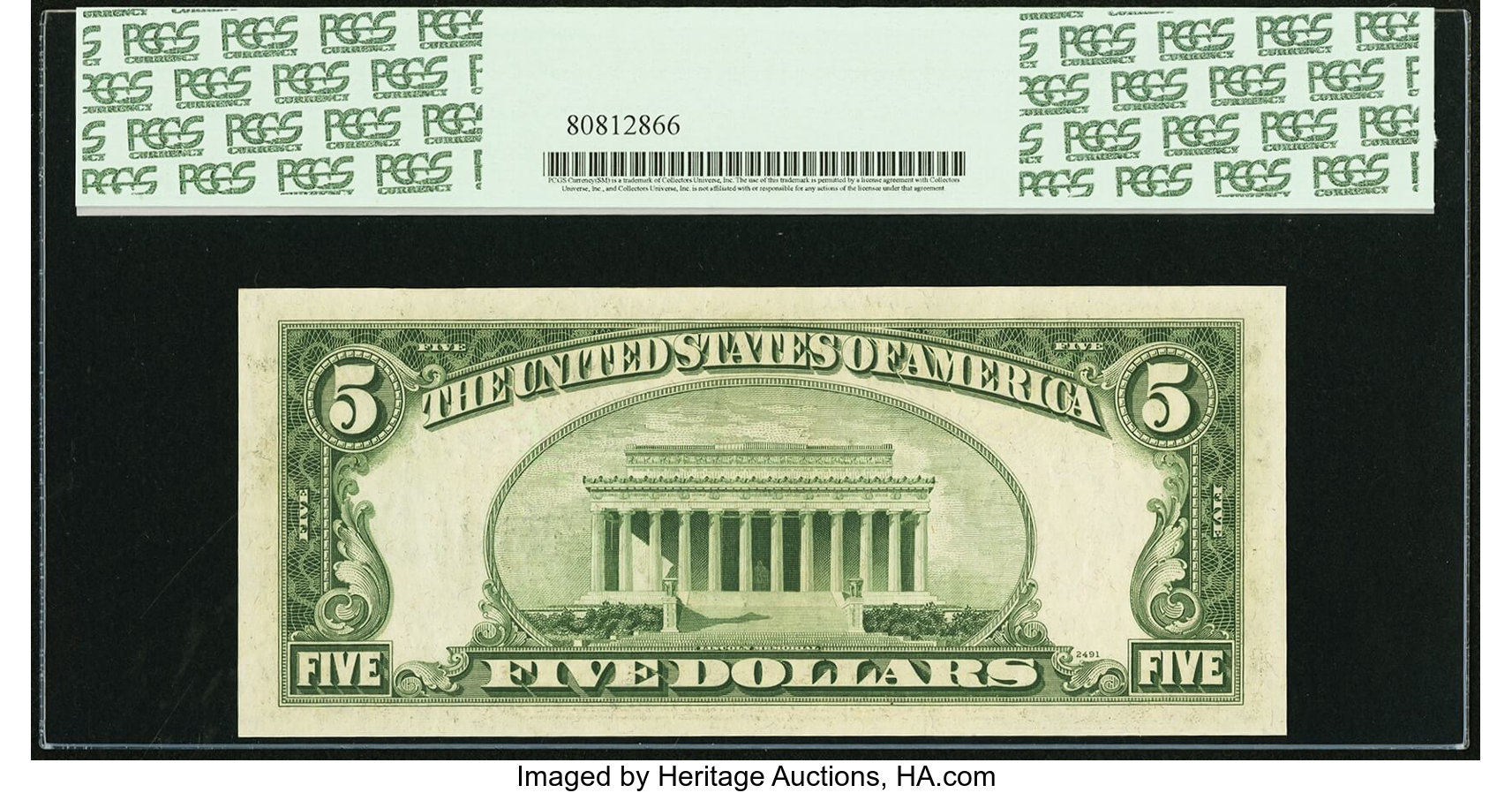 image for: Fr. 1965-A* $5 1950D Federal Reserve Star Note. PCGS Gem New 65PPQ....