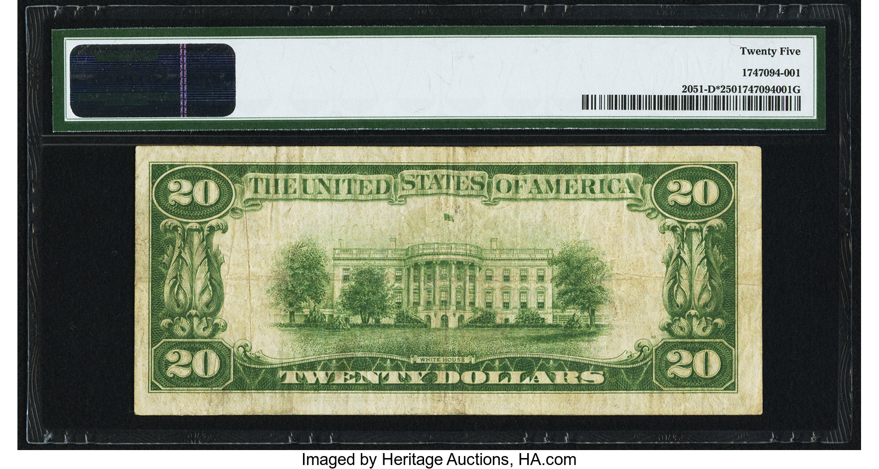 image for: Fr. 2051-D* $20 1928A Federal Reserve Note. PMG Very Fine 25....