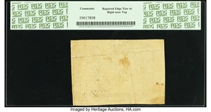 image for: Virginia October 5, 1778 $3 PCGS Very Fine 35....