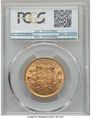 image for: George V gold 10 Dollars 1912 MS66 PCGS
