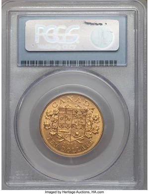 image for: George V gold 10 Dollars 1913 MS64 PCGS