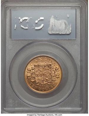 image for: George V gold 10 Dollars 1912 MS65 PCGS
