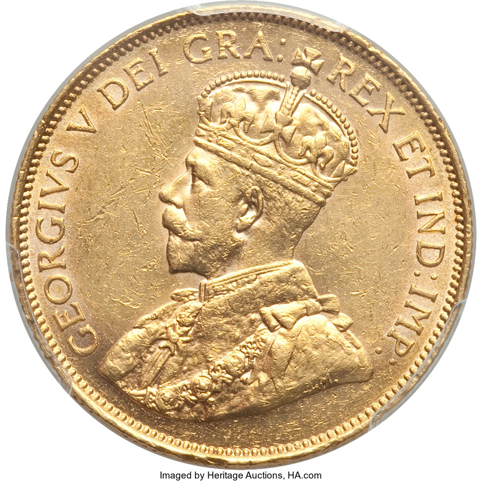image for: George V gold 10 Dollars 1913 AU Details (Altered Surfaces) PCGS
