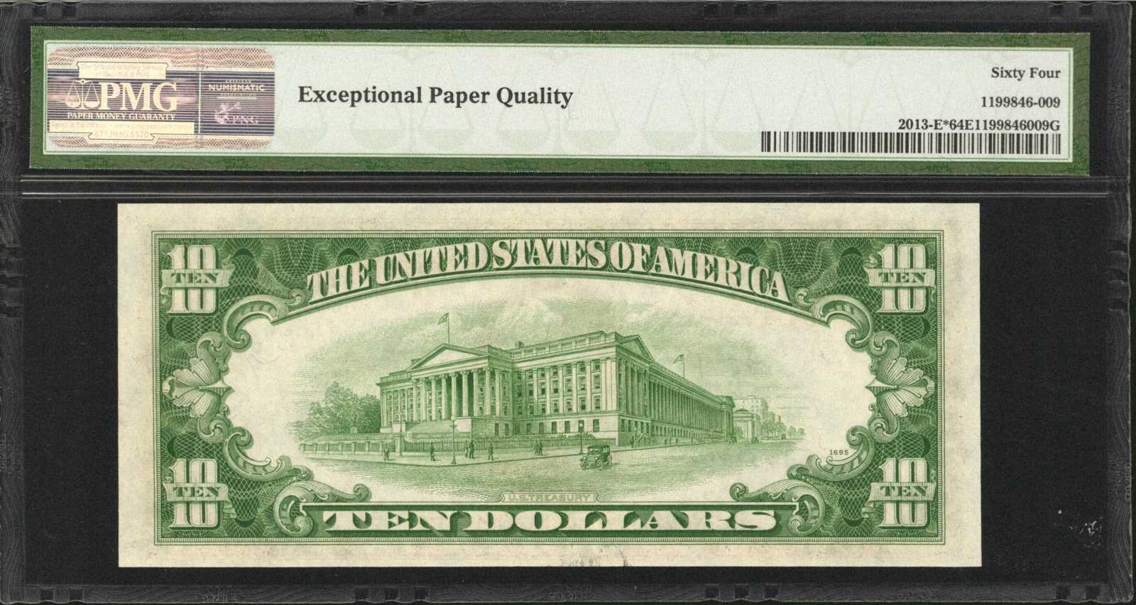 image for: Fr. 2013-E*. 1950C $10 Federal Reserve Star Note. Richmond. PMG Choice Uncirculated 64 EPQ.