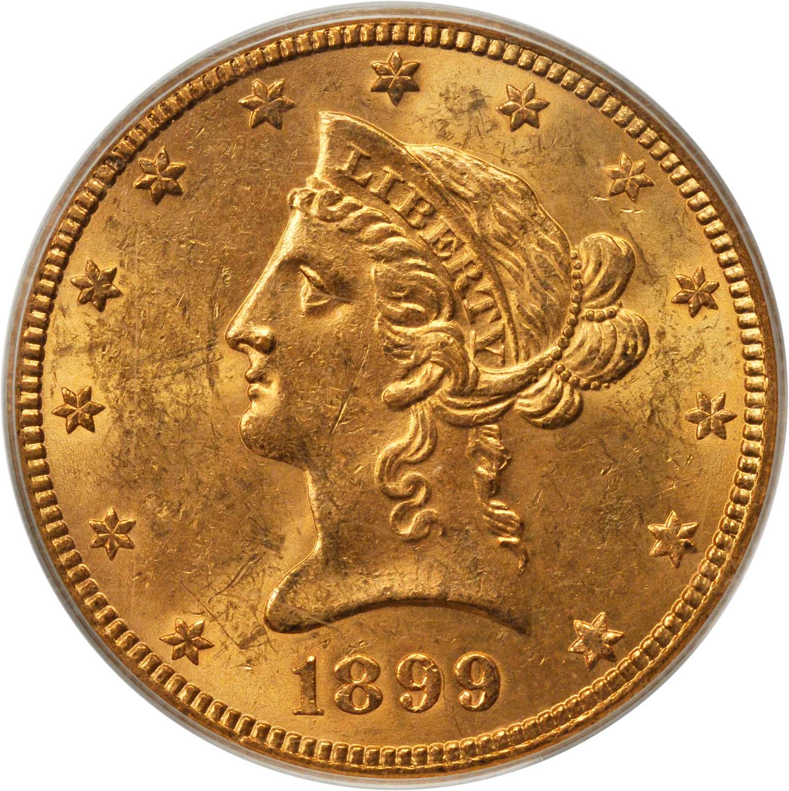 1899-S Liberty Head Eagle. MS-60 (PCGS). OGH.