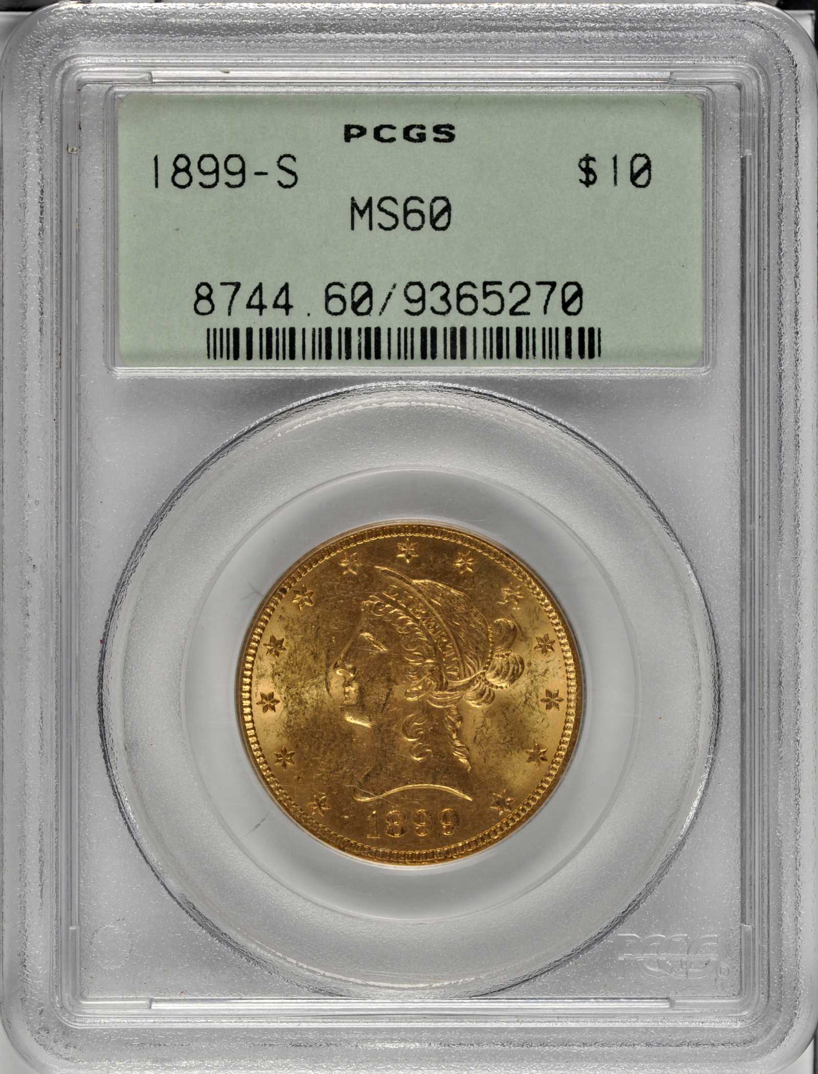 1899-S $10 MS60 thumbnail 4