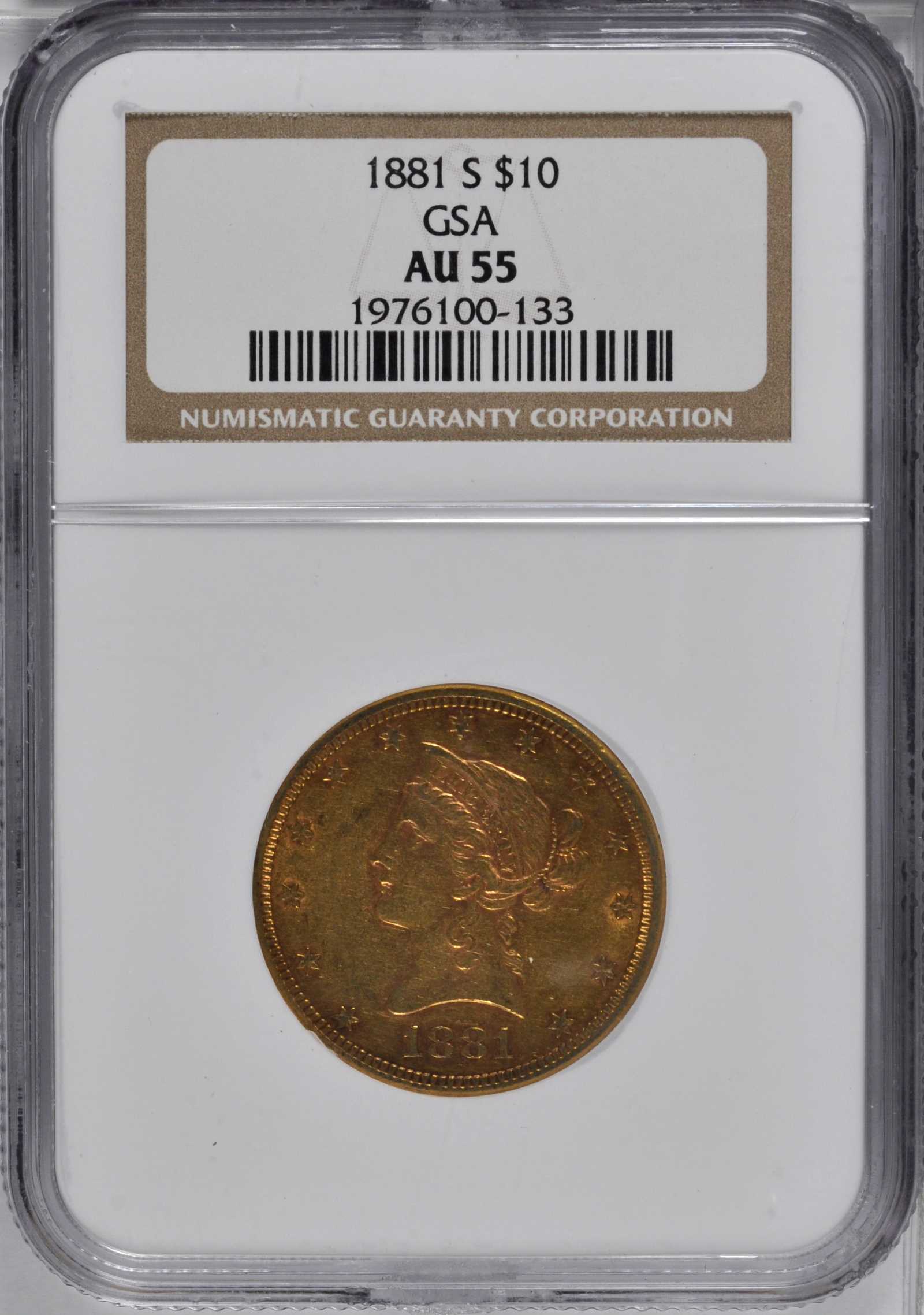 1881-S $10 AU53 thumbnail 5