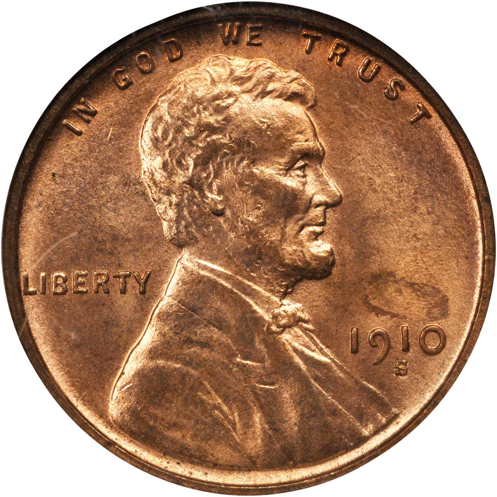 1910-S Lincoln Cent. MS-63 RD (ANACS). OH.