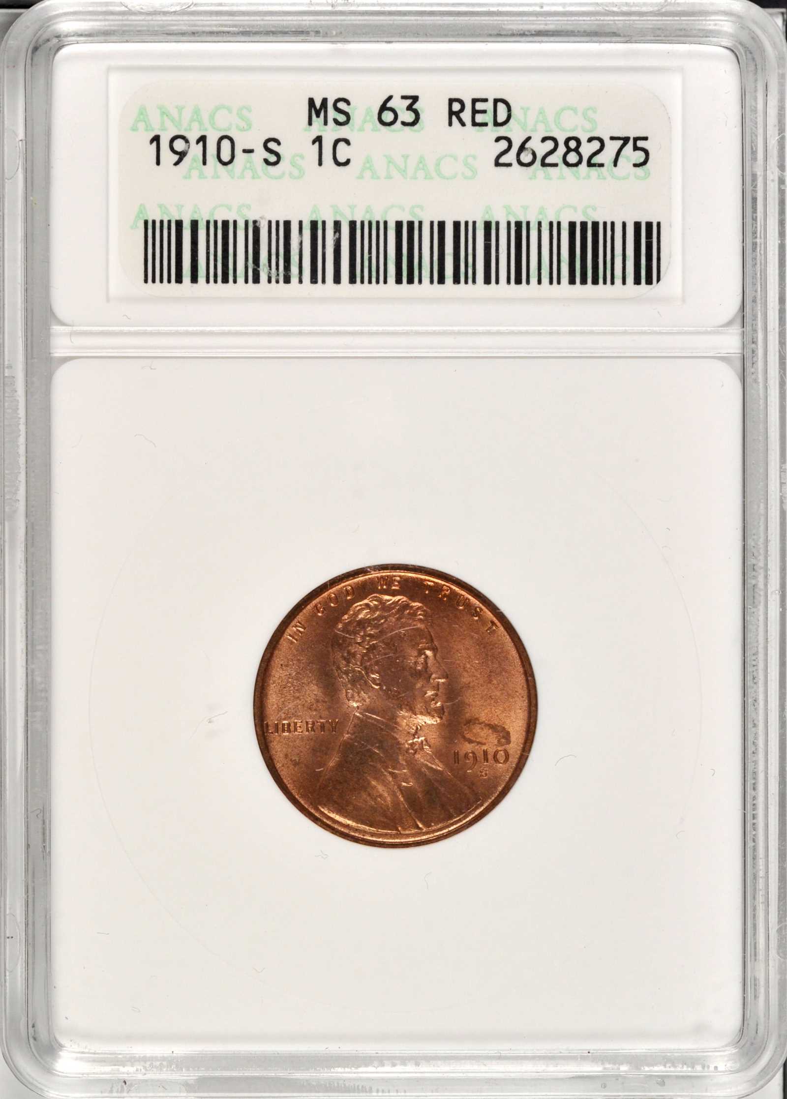 1910-S 1c MS RD MS63 RD thumbnail 4