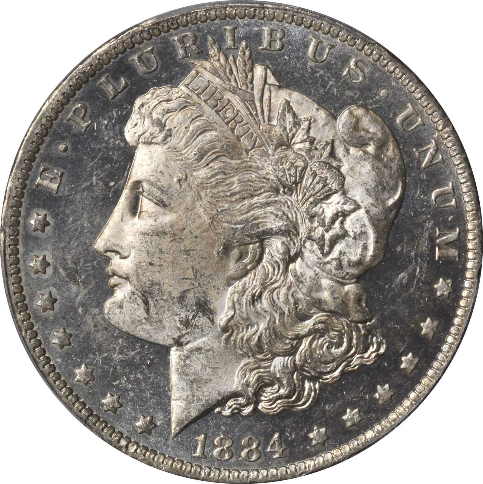 1884-O Morgan Silver Dollar. MS-61 DMPL (PCGS).