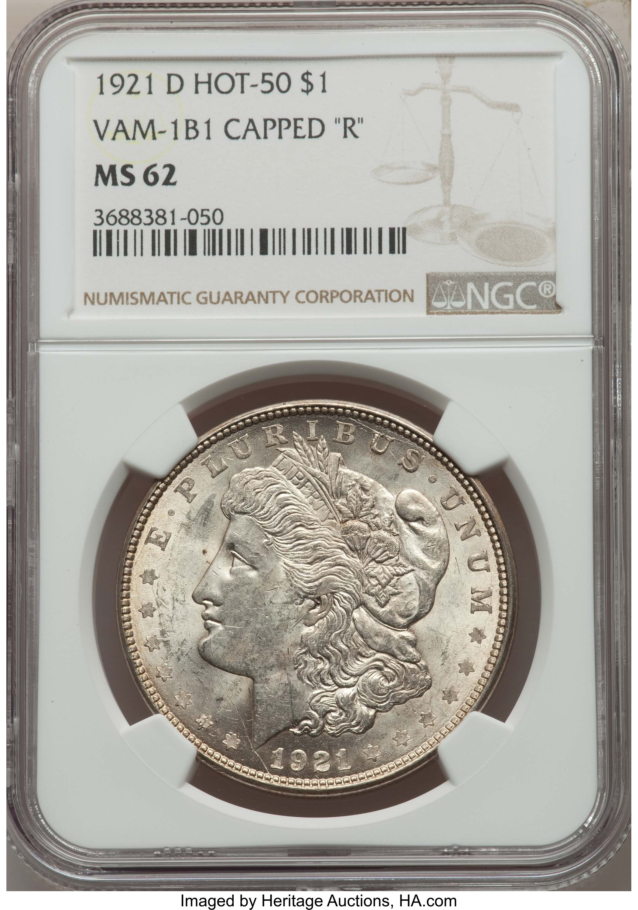 1921-D $1  Capped R, VAM-1B MS62 CAC thumbnail 11