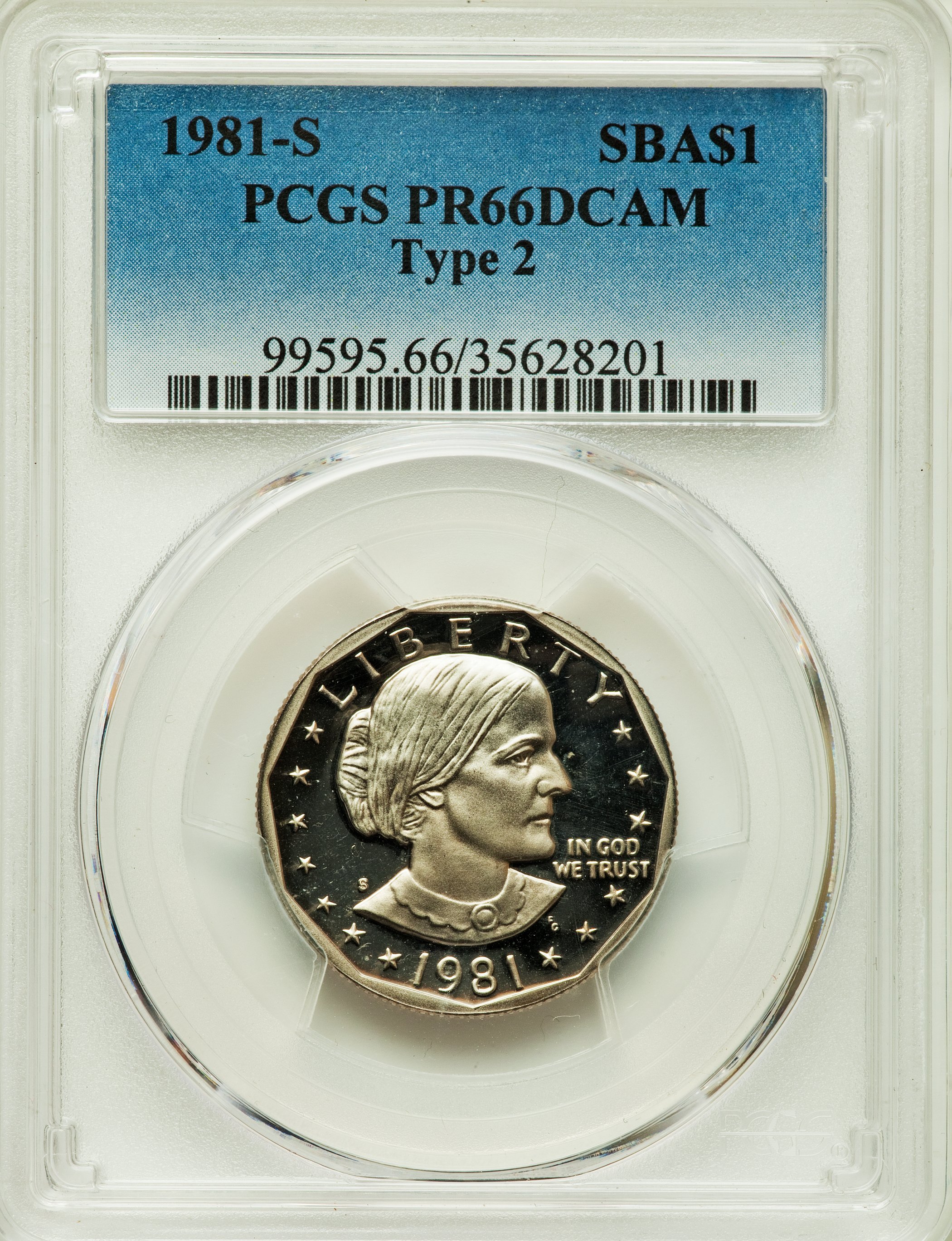Susan B. Anthony SBA $1 1979-1999 PR DCAM [Type] PR60 DCAM thumbnail 17