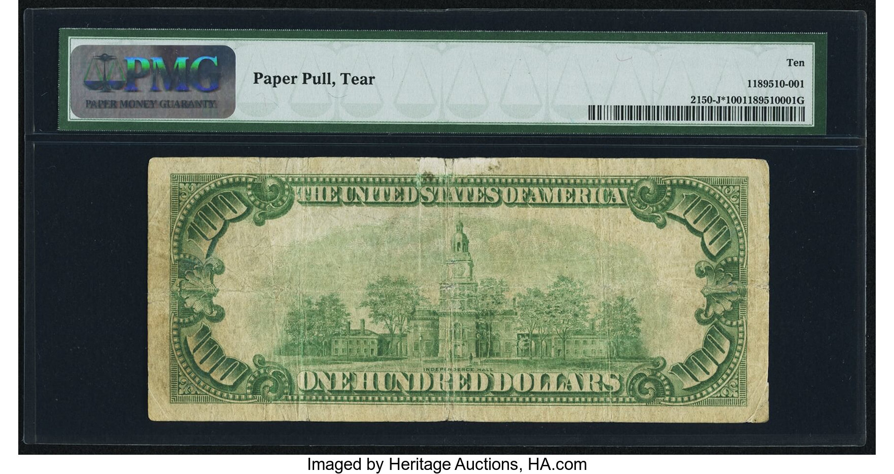 image for: Fr. 2150-J* $100 1928 Federal Reserve Note. PMG Very Good 10....
