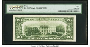 image for: Fr. 2058-C* $20 1934D Wide Federal Reserve Star Note. PMG Very Fine 30....