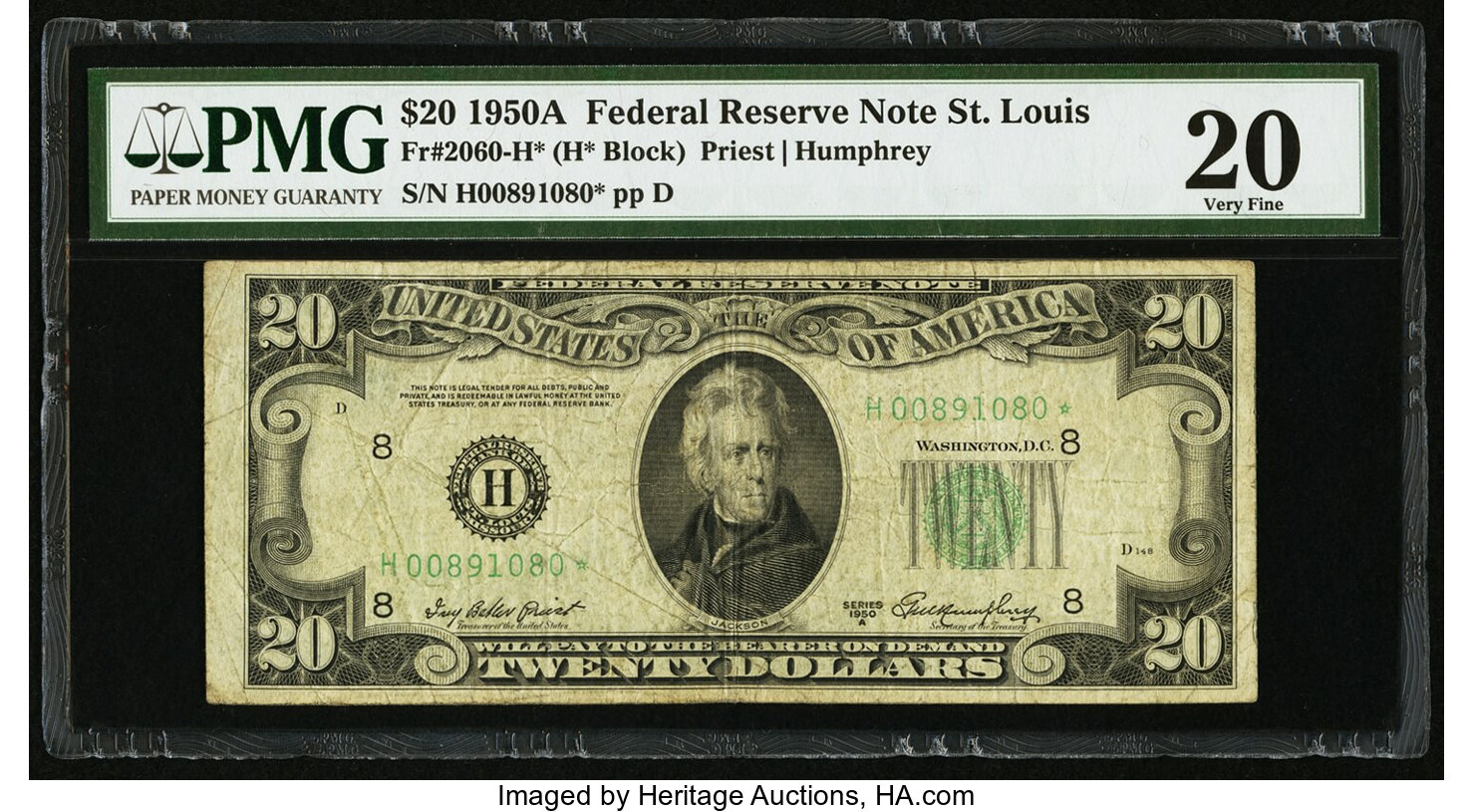 1950A $20 St. Louis, Star Replacement (Fr. 2060H*)