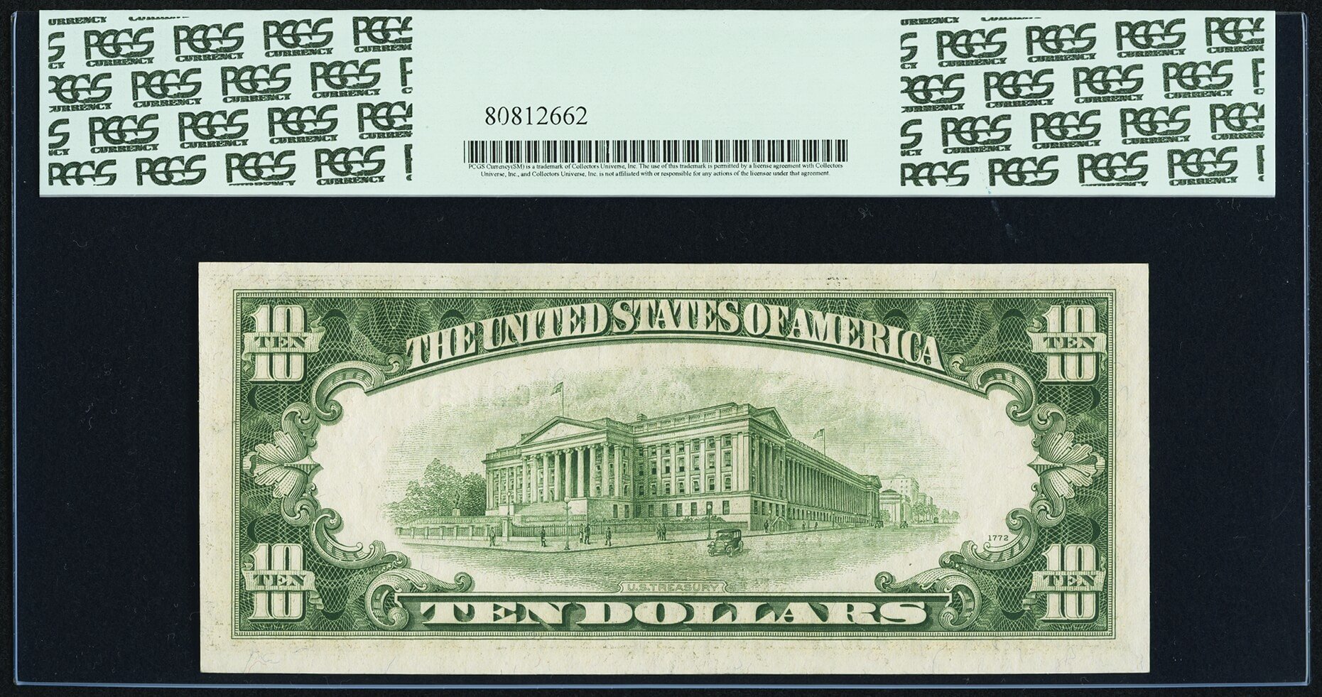 image for: Fr. 2013-G* $10 1950C Federal Reserve Note. PCGS Very Choice New 64PPQ....