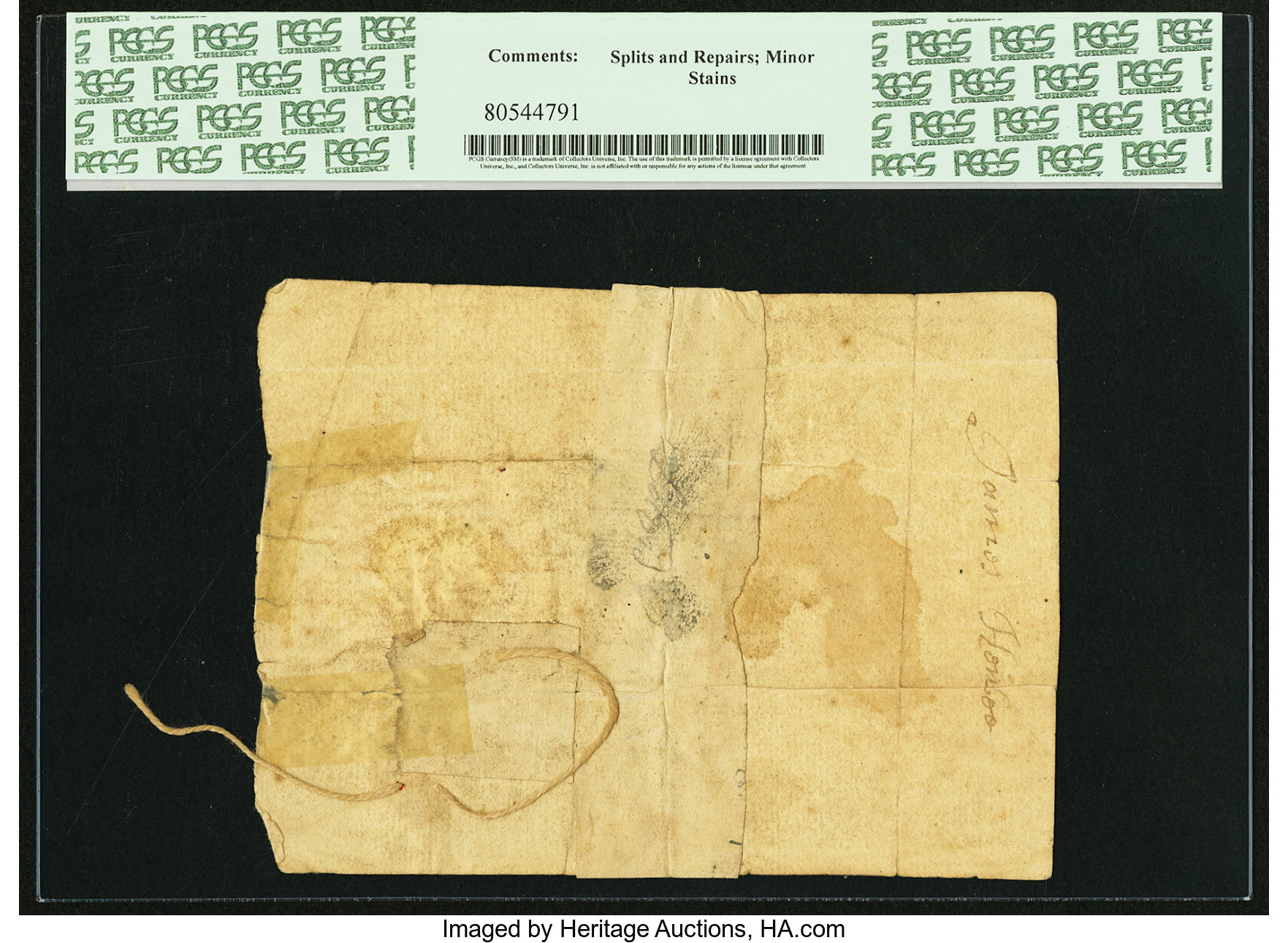 image for: North Carolina November 27, 1729 £5 PCGS Very Fine 30....