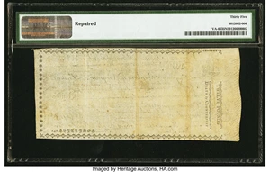 image for: Virginia April 1, 1773 £12 PMG Choice Very Fine 35 Net....