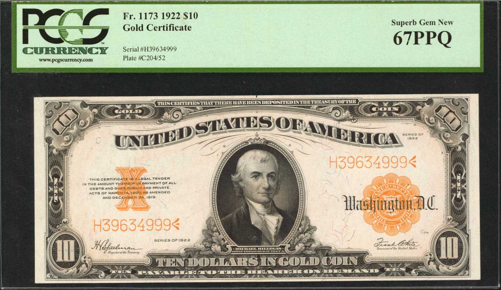 1922 Gold Certificates Large Pricing Guide | Greensheet