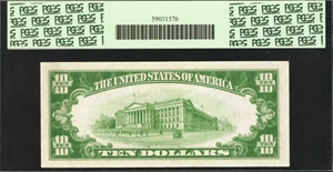 image for: Fr. 1700. 1933 $10 Silver Certificate. PCGS Currency Gem New 66 PPQ.