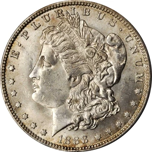 image for: 1888-O Morgan Silver Dollar. VAM-1B. Top 100 Variety. Scarface. MS-63 (ANACS).